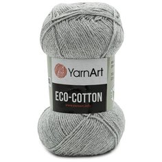Пряжа YarnArt Eco Cotton 100гр 220м (85% хлопок, 15% полиэстер) (763 светло-серый), 5 мотков