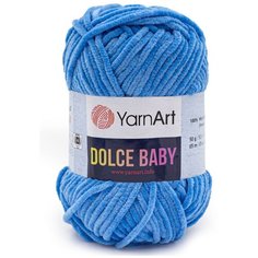 Пряжа YarnArt Dolce Baby 50гр 85м (100% микрополиэстер) (777 синий), 5 мотков