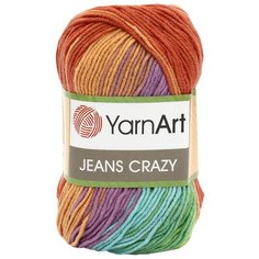 Пряжа YarnArt Jeans Crazy 50гр 160м (55% хлопок, 45% полиакрил) (8202 секционный), 10 мотков