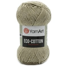 Пряжа YarnArt Eco Cotton 100гр 220м (85% хлопок, 15% полиэстер) (768 холодный беж), 5 мотков