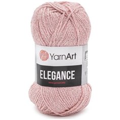 Пряжа YarnArt Elegance 50гр 130м (88% хлопок, 12% металлик) (108 пудровый), 5 мотков