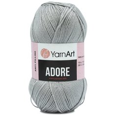 Пряжа YarnArt Adore 100гр 280м (100% акрил с эффектом анти-пиллинга) (346 серый), 5 мотков