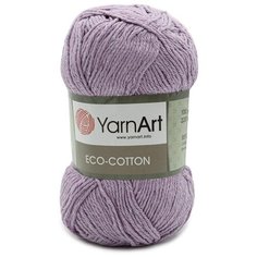 Пряжа YarnArt Eco Cotton 100гр 220м (85% хлопок, 15% полиэстер) (771 лаванда), 5 мотков