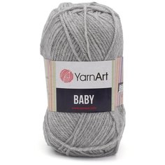 Пряжа YarnArt Baby 50гр 150м (100% акрил) (195 серый), 5 мотков