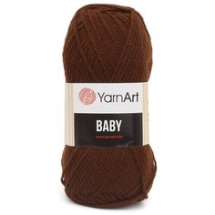 Пряжа YarnArt Baby 50гр 150м (100% акрил) (1182 коричневый), 5 мотков