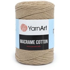 Пряжа YarnArt Macrame Cotton 250гр 225м (80% хлопок, 20% полиэстер) (768 пыльный беж), 4 мотка