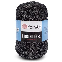 Пряжа YarnArt Ribbon Lurex 250гр 110м (60% хлопок, 20% вискоза, полиэстер, 20% металлик) (723 асфальт) 4 шт