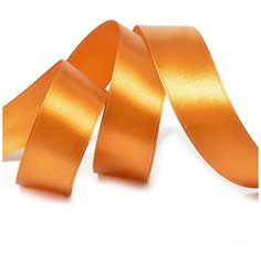 Лента атласная 1 (25мм) цв.3128 т.золото IDEAL уп.27,4 м
