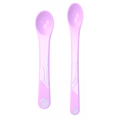 Ложки Twistshake для кормления Feeding Spoon с 4 мес. 2 шт. пастельный фиолетовый