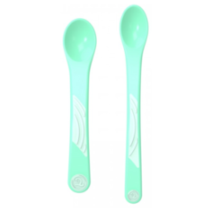 Ложки Twistshake для кормления Feeding Spoon с 4 мес. 2 шт. пастельный зеленый