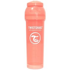 Twistshake Бутылочка антиколиковая Pastel, 330 мл, с 4 месяцев, персиковый