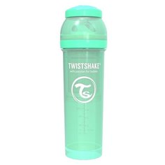 Twistshake Бутылочка антиколиковая Pastel, 330 мл, с 4 месяцев, зеленый