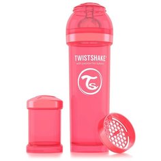 Twistshake Бутылочка антиколиковая Neon, 330 мл, с 4 месяцев, персиковый ловец снов
