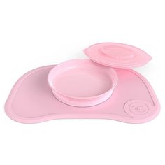 Коврик Twistshake Click Mat с тарелкой, розовый