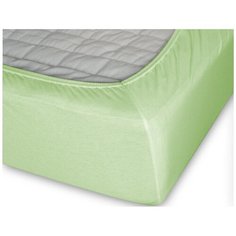 Простыня Cleo трикотажная на резинке 90*200*25 9/08 (салатовый)