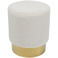 KARE Design Пуф Cherry, коллекция "Вишня" 35*42*35, Полиэстер, Полиуретан, Сталь, ДСП, Белый