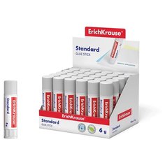 Клей-карандаш ErichKrause® Standard, 6г (в коробке-дисплее по 30 шт.)
