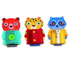Развивающая игрушка DJECO Застёжки Зипту, разноцветный