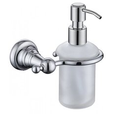 Дозатор для жидкого мыла настенный (стекло) хром (латунь) (KH-2210) Kaiser