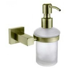 Дозатор для жидкого мыла настенный (стекло) бронза (латунь) (KH-4310) Kaiser