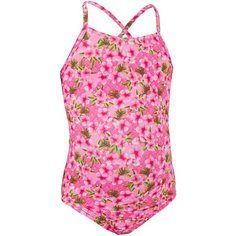Купальник слитный для девочек HANALEI розовый 100 4-5 Decathlon