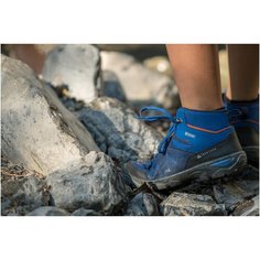 Ботинки водонепроницаемые для походов детские разм. 35–38 синие MH120 MID QUECHUA Х Декатлон 35 Decathlon