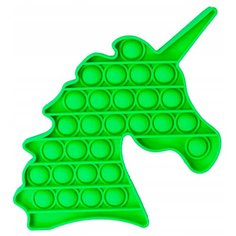 Pop it Тактильная Игрушка антистресс с пузырьками / Поп ит пупырка сенсорная игрушка для развития моторики / Развивающая игра для детей и взрослых (Единорог), Зеленый Pastila