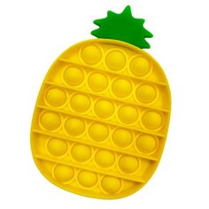 Pop it Тактильная Игрушка антистресс с пузырьками / Поп ит пупырка сенсорная игрушка для развития моторики / Развивающая игра для детей и взрослых (Ананас), Желтый Pastila