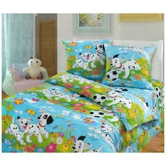 Детское постельное белье бязь артдизайн далматинцы 1,5 спальное детские расцветки Iv Selena