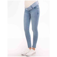 Джинсы Euromama 1405 узкие под живот синие для беременных (XS)