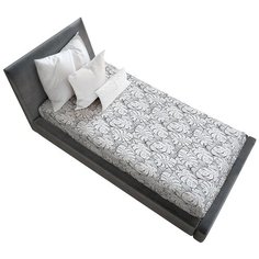 Простыня натяжная Ambesonne с принтом "Черно-белые тропики", 90х200 см