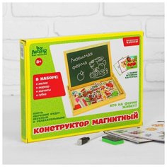 Конструктор магнитный Лесная мастерская "Ферма" в деревянной коробке (1102967)