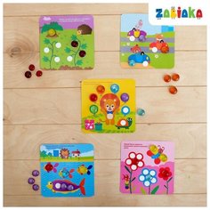 Развивающая игра ZABIAKA Марблс, "Мозаика с камешками" (3744925)