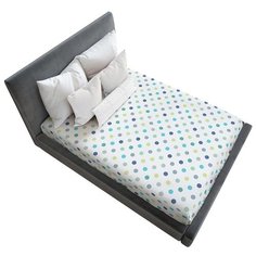 Простыня натяжная Ambesonne с принтом "Веселые горошек", 140х200 см