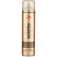Wella Лак для волос Wellaflex Блеск и фиксация суперсильной фиксации, экстрасильная фиксация, 400 мл