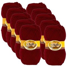 Пряжа Adelia Natali, 100 % акрил, 50 г, 300 м, 10 шт., №07 бордовый