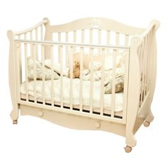 Кроватка Красная Звезда Валерия С749 Мишка на облачке (качалка) слоновая кость