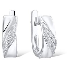 VALTERA Серьги с бриллиантами из серебра 117810