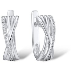 VALTERA Серьги с бриллиантами из серебра 117790