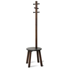 Напольная вешалка Umbra Pillar Stool black walnut