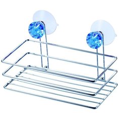 ПОЛКА ДЛЯ ВАННОЙ НА ПРИСОСКАХ "БРИЛЛИАНТ" 25*11*4 СМ ХРОМ. (1/12) "РЫЖИЙ КОТ" W2037