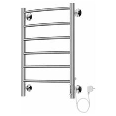 TERMINUS Полотенцесушитель электрический из нержавеющей стали с нижним подключением, 450х650мм, Классик, Россия