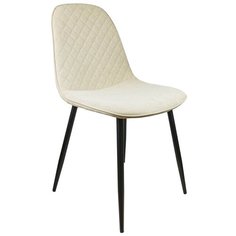 Комплект кухонных стульев (2 шт.), СтолБери, Storm, велюр бежевый, металлокаркас черный матовый