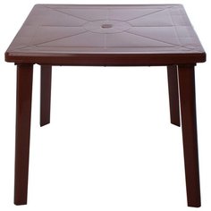 Стол обеденный садовый Стандарт Пластик квадратный, шоколадный