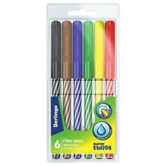 Berlingo Набор фломастеров SuperTwist (WP_03006), 6 шт. разноцветный