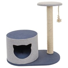 Домик-когтеточка PetTails, серия "Navy" беленый джут 66 х 36 х 79см