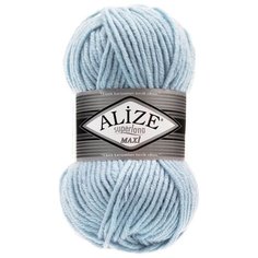 Пряжа для вязания Alize Superlana maxi 100гр. 100м. (75% акрил, 25%шерсть) ТУ (480 светло-голубой) 5 мотков