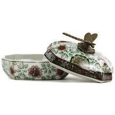 Шкатулка со стрекозой Ninfea под старину 14x12x10см ГЛАСАР