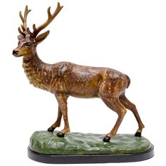 Фигурка Олень под старину из фарфора с бронзой 32x13x37см ГЛАСАР
