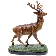 Фигурка Олень 32x13x37см под старину из фарфора с бронзой ГЛАСАР